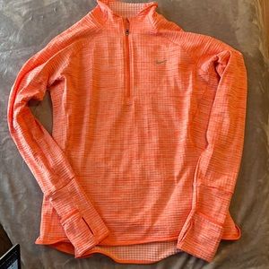 Nike Women’s Orange Dri-Fit 1/4 Zip Jacket | Size: Large